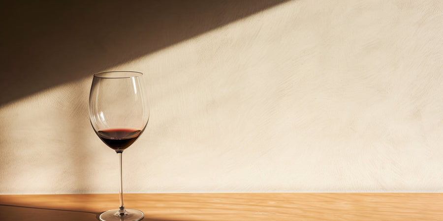 Glas Rotwein mit Oliven auf Holztisch: Alkohol unter der Abnehmspritze